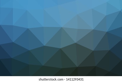 Dark BLUE vector triangle mosaic cover. A completely new color illustration in a vague style. Completely new design for your business.