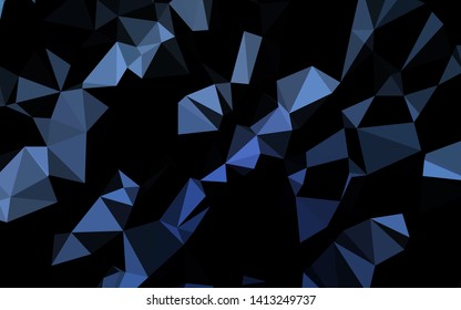 Dark BLUE vector triangle mosaic cover. Colorful abstract illustration with gradient. Completely new design for your business.