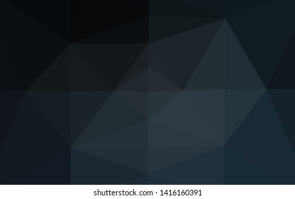 Dark BLUE vector triangle mosaic texture. Colorful illustration in abstract style with gradient. Elegant pattern for a brand book.