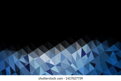 Dark BLUE vector triangle mosaic texture. Shining colored illustration in a Brand new style. Triangular pattern for your business design.
