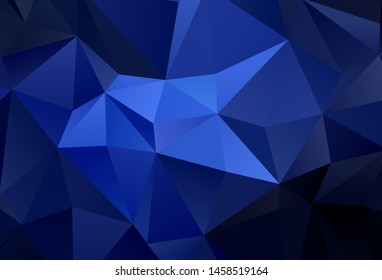 Dark BLUE vector triangle mosaic texture. Colorful illustration in abstract style with triangles. Template for cell phone's backgrounds.