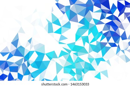 Dark BLUE vector triangle mosaic background. Modern abstract illustration with triangles. Brand new style for your business design.
