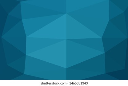 Dark BLUE vector triangle mosaic template. Geometric illustration in Origami style with gradient. Polygonal design for your web site.