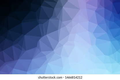 Dark BLUE vector triangle mosaic cover. Shining illustration, which consist of triangles. Template for a cell phone background.