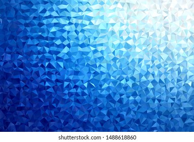 Dark BLUE vector triangle mosaic texture. Glitter abstract illustration with an elegant triangles. Template for cell phone's backgrounds.