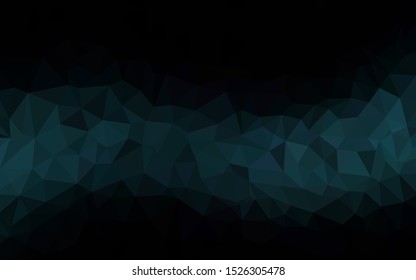 Dark BLUE vector triangle mosaic template. A completely new color illustration in a polygonal style. A completely new design for your leaflet.