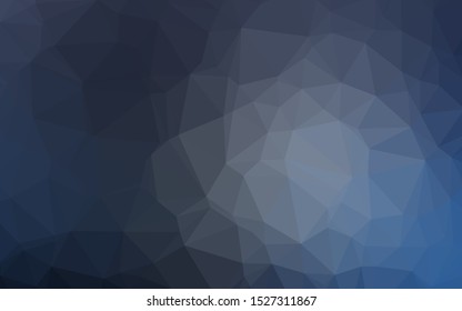Dark BLUE vector triangle mosaic cover. Shining colored illustration in a Brand new style. Polygonal design for your web site.