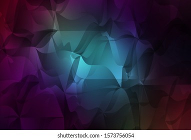 Dark BLUE vector triangle mosaic template. Creative illustration in halftone style with triangles. Polygonal design for your web site.