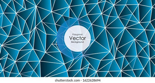 Dark BLUE vector triangle mosaic background