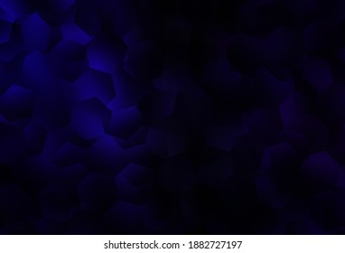 Dark BLUE vector triangle mosaic background. Triangular geometric sample with gradient.  Pattern for a brand book's backdrop.
