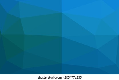 Dark BLUE vector triangle mosaic texture. A sample with polygonal shapes. Template for your brand book.