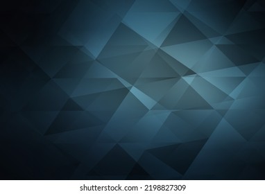 Dark BLUE vector triangle mosaic background. Colorful illustration in abstract style with triangles. New template for your brand book.