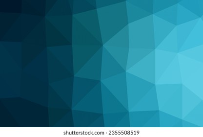 Dark BLUE vector triangle mosaic template. Modern geometrical abstract illustration with gradient. Completely new template for your business design.