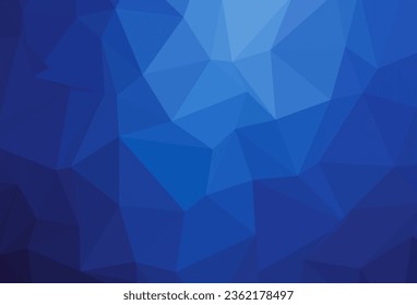Dark BLUE vector triangle mosaic template. An elegant bright illustration with gradient. The best triangular design for your business.