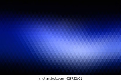 Dark BLUE vector triangle mosaic background. Brand-new colored illustration in blurry style with gradient. The polygonal design can be used for your web site.