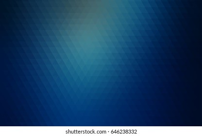 Dark BLUE vector triangle mosaic template. Creative geometric illustration in Origami style with gradient. The template can be used as a background for cell phones.