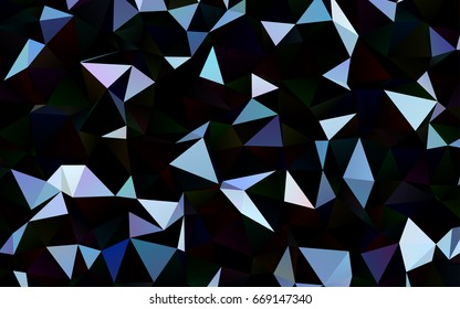 Dark BLUE vector triangle mosaic background. A vague abstract illustration with gradient. The textured pattern can be used for background.