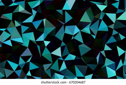 Dark BLUE vector triangle mosaic background. Modern geometrical abstract illustration with gradient. The completely new template can be used for your brand book.