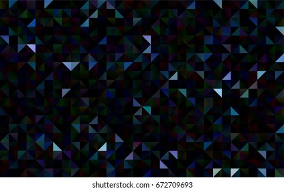 Dark BLUE vector triangle mosaic template. Colorful abstract illustration with gradient. The best triangular design for your business.
