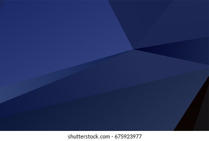 Dark BLUE vector triangle mosaic pattern. Shining illustration, which consist of triangles. A new texture for your design.