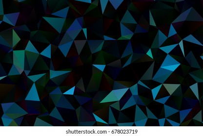 Dark BLUE vector triangle mosaic pattern. Colorful abstract illustration with gradient. The completely new template can be used for your brand book.