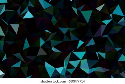 Dark BLUE vector triangle mosaic background. Brand-new colored illustration in blurry style with gradient. A completely new design for your business.