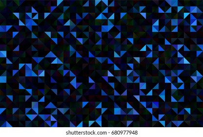 Dark BLUE vector triangle mosaic template. Modern geometrical abstract illustration with gradient. The completely new template can be used for your brand book.