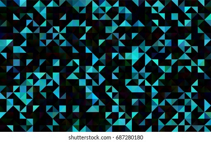 Dark BLUE vector triangle mosaic template. An elegant bright illustration with gradient. Brand-new style for your business design.