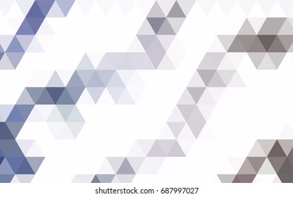 Dark BLUE vector triangle mosaic pattern. Modern geometrical abstract illustration with gradient. The best triangular design for your business.