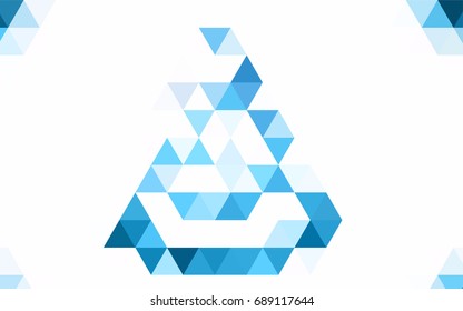 Dark BLUE vector triangle mosaic pattern. Colorful abstract illustration with gradient. Brand-new design for your business.
