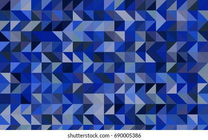 Dark BLUE vector triangle mosaic background. An elegant bright illustration with gradient. The polygonal design can be used for your web site.