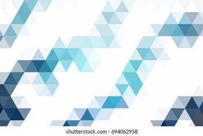 Dark BLUE vector triangle mosaic pattern. Shining colored illustration in a brand-new style. The textured pattern can be used for background.