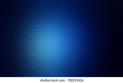 Dark BLUE vector triangle mosaic pattern. A sample with polygonal shapes. A new texture for your design.