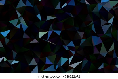 Dark BLUE vector triangle mosaic pattern. A vague abstract illustration with gradient. Triangular pattern for your business design.