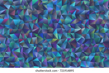 Dark BLUE vector triangle mosaic template. Colorful abstract illustration with gradient. A completely new design for your business.