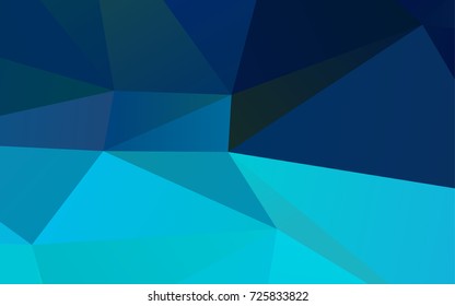 Dark BLUE vector triangle mosaic template. Triangular geometric sample with gradient.  Brand-new design for your business.