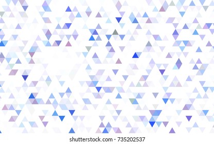 Dark Blue vector triangle mosaic background. Shining colored illustration in a brand-new style. A new texture for your design.