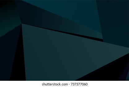 Dark BLUE vector triangle mosaic background. Geometric illustration in Origami style with gradient.  The elegant pattern can be used as part of a brand book.