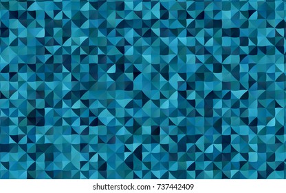 Dark BLUE vector triangle mosaic template. A sample with polygonal shapes. The elegant pattern can be used as part of a brand book.