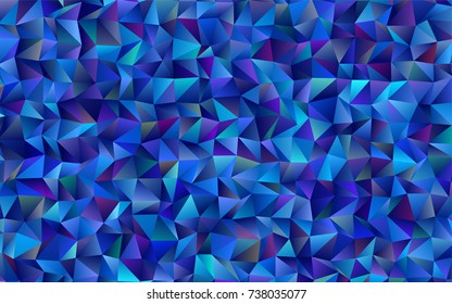Dark BLUE vector triangle mosaic template. An elegant bright illustration with gradient. A completely new template for your business design.