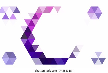 Dark BLUE vector triangle mosaic background. Shining colored illustration in a brand-new style. The textured pattern can be used for background.