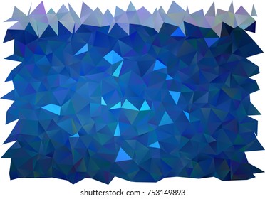 Dark BLUE vector triangle mosaic pattern. Creative geometric illustration in Origami style with gradient. The completely new template can be used for your brand book.