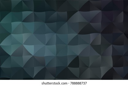Dark BLUE vector triangle mosaic template. Triangular geometric sample with gradient.  A new texture for your design.
