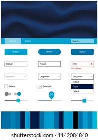 Dark BLUE vector ui kit with bubble shapes. Glitter abstract illustration with blurred bubble shapes.. Simple colorful design for websites.