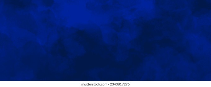Dark blue vector watercolor art background for cover, cards, flyers, poster, wallpaper. Christmas illustration for design. Hand drawn painted abstract backdrop. Happy New Year! Empty blank.