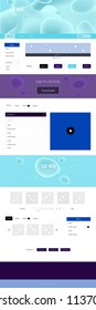Dark BLUE vector wireframe kit with abstract circles. Glitter abstract illustration with blurred bubble shapes.. Beautiful layout for websites, landing pages.
