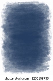 Dark blue vertical watercolor backdrop. Vector.