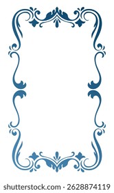 Dark blue vintage frame, decorative border frame