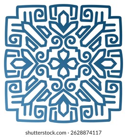 Dark blue vintage pattern, ethnic tribal pattern, vintage elements