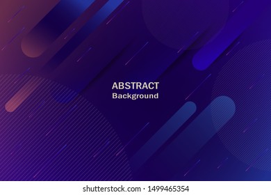 dark blue and violet colors background with abstract figures and lines with gradient